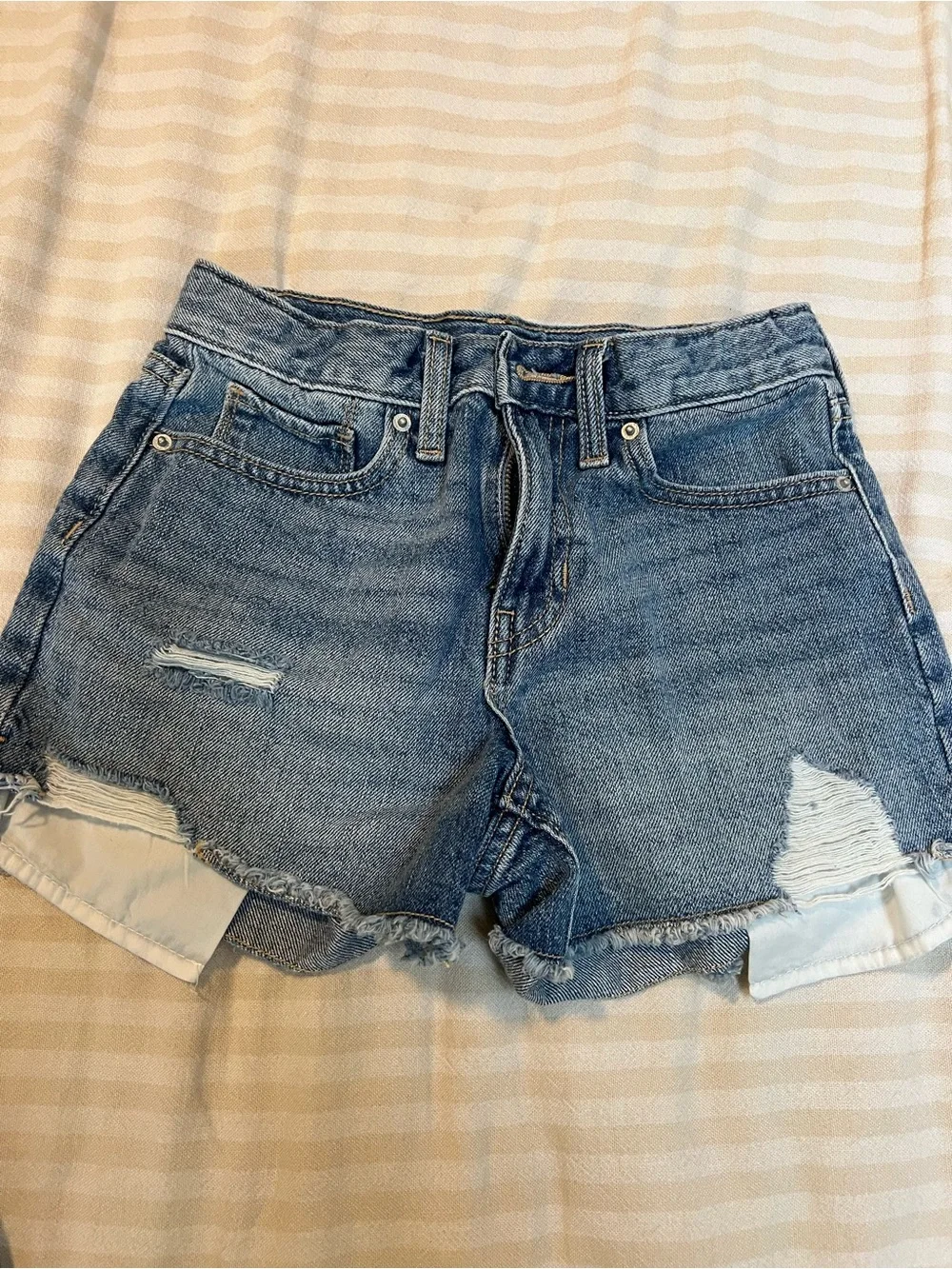 Old Navy Girls' Light Blue Denim Shorts - size 10